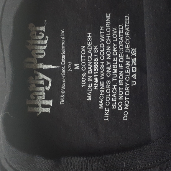 Black Harry Potter T-Shirt Size Medium - Picture 2 of 6